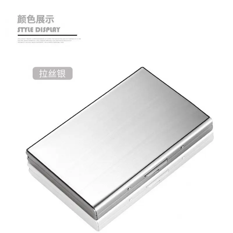 New 2025 Stainless Steel Card Holder Mini Wallet Anti-Magnetic Anti-Theft Casual High-Grade Stainless Steel Card Case Card Cover Wholesale