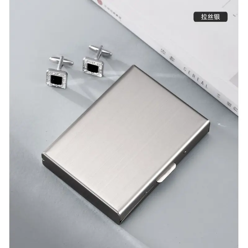 New 2025 Stainless Steel Card Holder Mini Wallet Anti-Magnetic Anti-Theft Casual High-Grade Stainless Steel Card Case Card Cover Wholesale