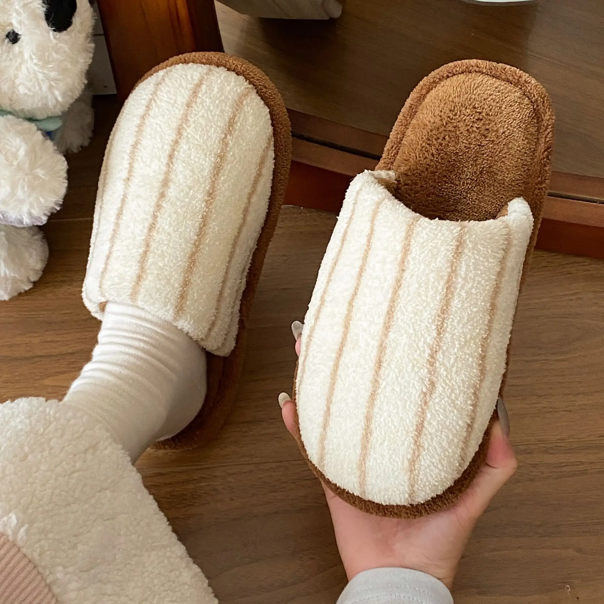 Women's Closed-Toe Cotton Slippers Winter Deodorant - Image 4
