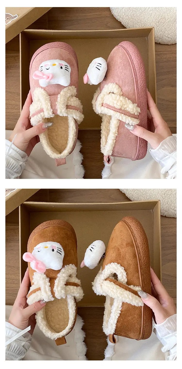 Winter Women's Warm Fleece Lined Slippers Brown — feature 14