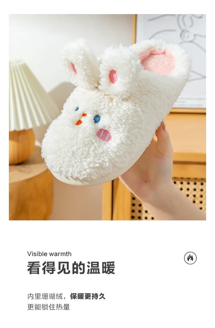 Cotton Slippers for Women Autumn and Winter 2025 New Indoor Home Non-Slip Cute Plus Plush Slippers for Women Winter — feature 4