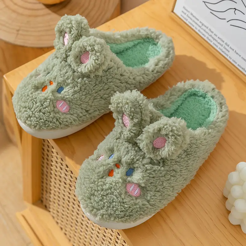 Cotton Slippers for Women Autumn and Winter 2025 New Indoor Home Non-Slip Cute Plus Plush Slippers for Women Winter - Image 2