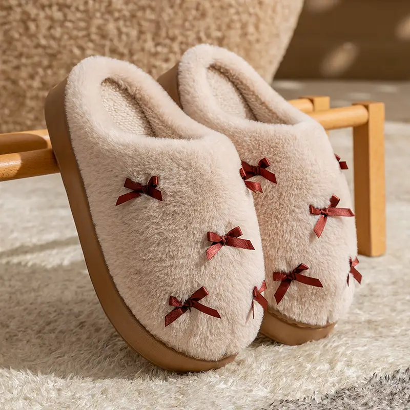 Cotton Slippers for Women Autumn and Winter 2025 New Indoor Home Non-Slip Cute Plus Plush Slippers for Women Winter - Image 3
