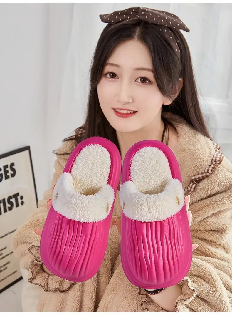 New Winter Detachable Cotton Shoes for Men and Women, Warm and Waterproof Cotton Slippers, Thick-Soled Autumn and Winter Home Slippers with a Soft Cushioning Feel — feature 20