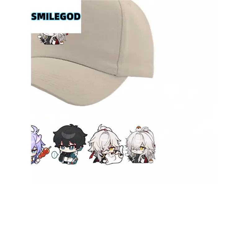 White Baseball Cap with Anime Design for Men Women - Image 31