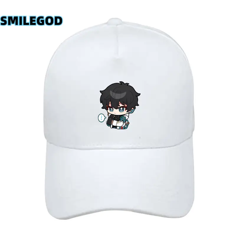 White Baseball Cap with Anime Design for Men Women - Image 3
