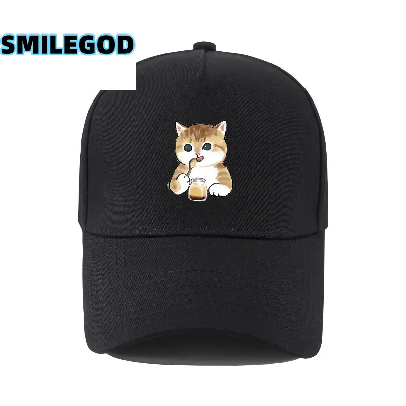 White Cat Embroidered Baseball Cap for Men Women - Image 20