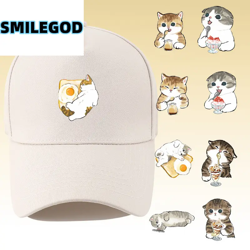 White Cat Embroidered Baseball Cap for Men Women - Image 4