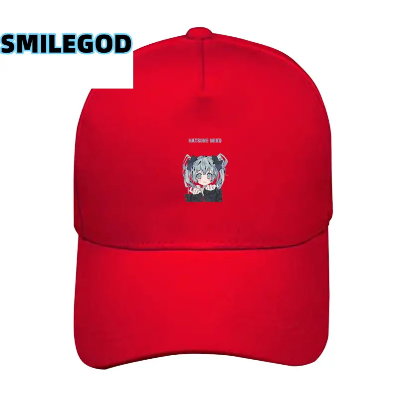 Red Anime Miku Cap for Men Women