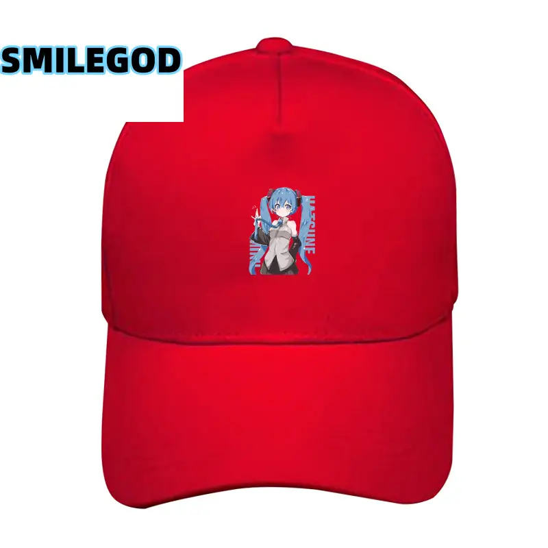 Red Anime Miku Cap for Men Women