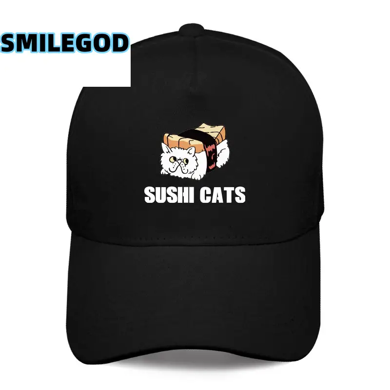 Red Sushi Cat Cartoon Cap Unisex Baseball