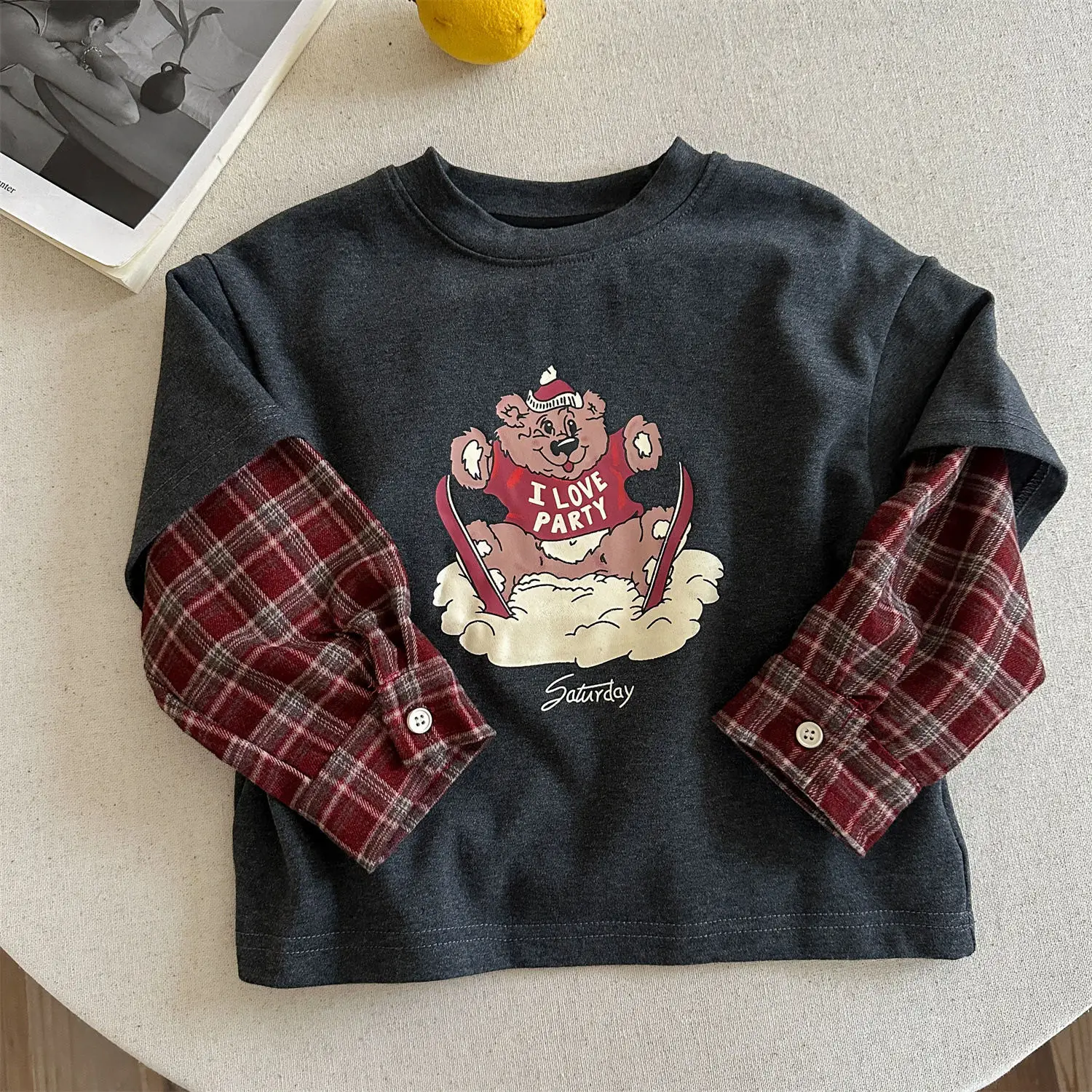 Little Bear Long Sleeve T-Shirt Grey Spring Autumn 2026 — feature 12