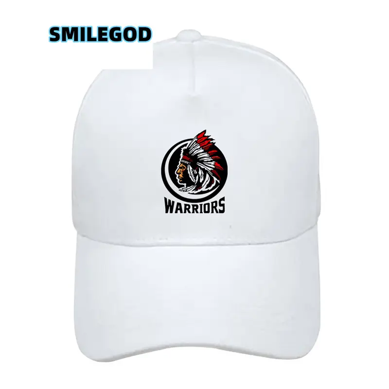 Men Blue Indian Print Baseball Cap with Logo - Image 11
