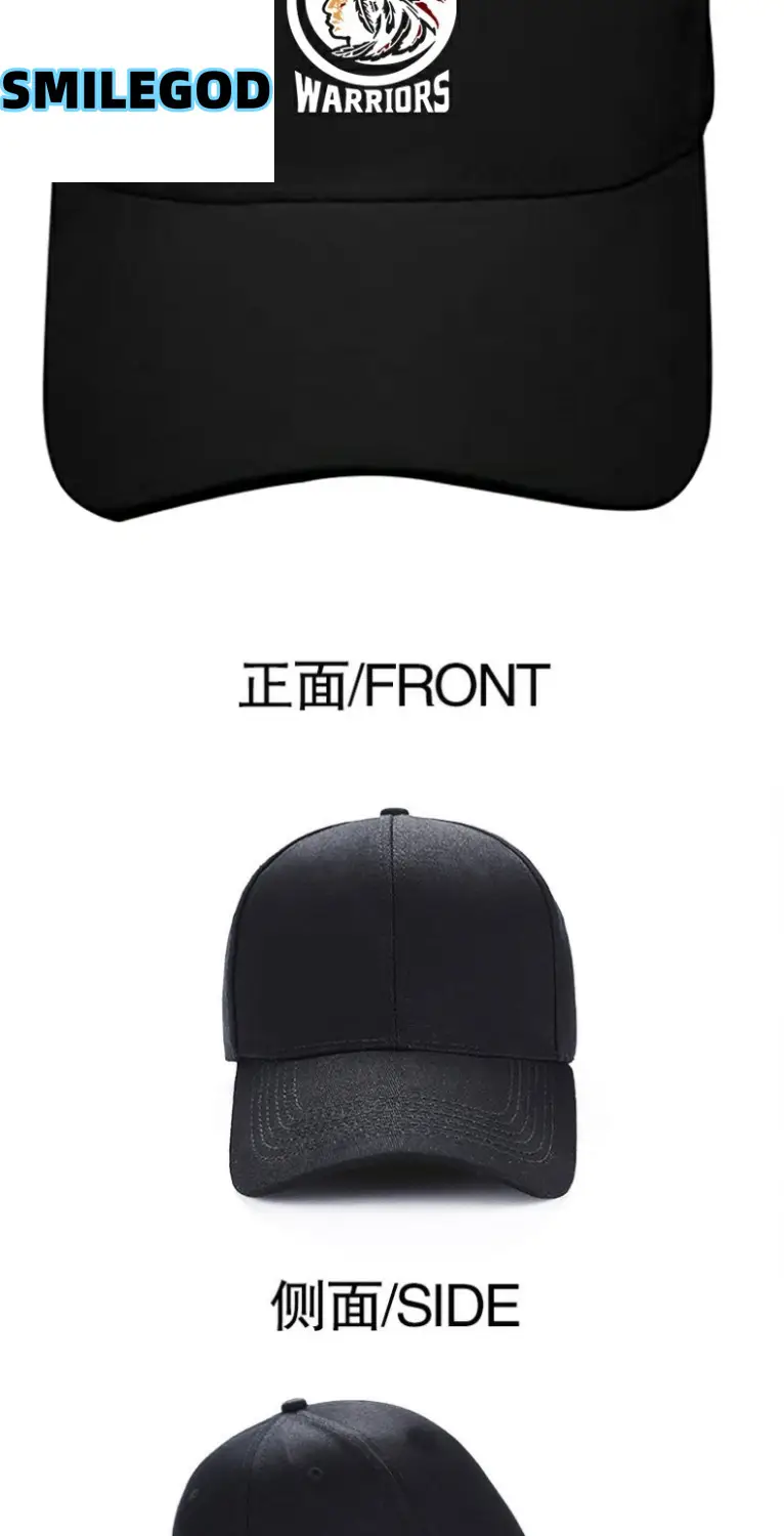 Men Blue Indian Print Baseball Cap with Logo — feature 4