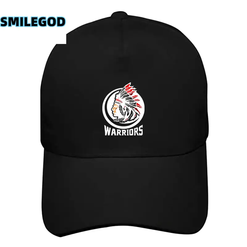 Men Blue Indian Print Baseball Cap with Logo - Image 2