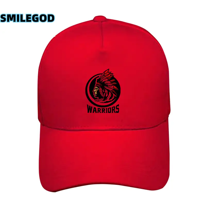 Men Blue Indian Print Baseball Cap with Logo - Image 3