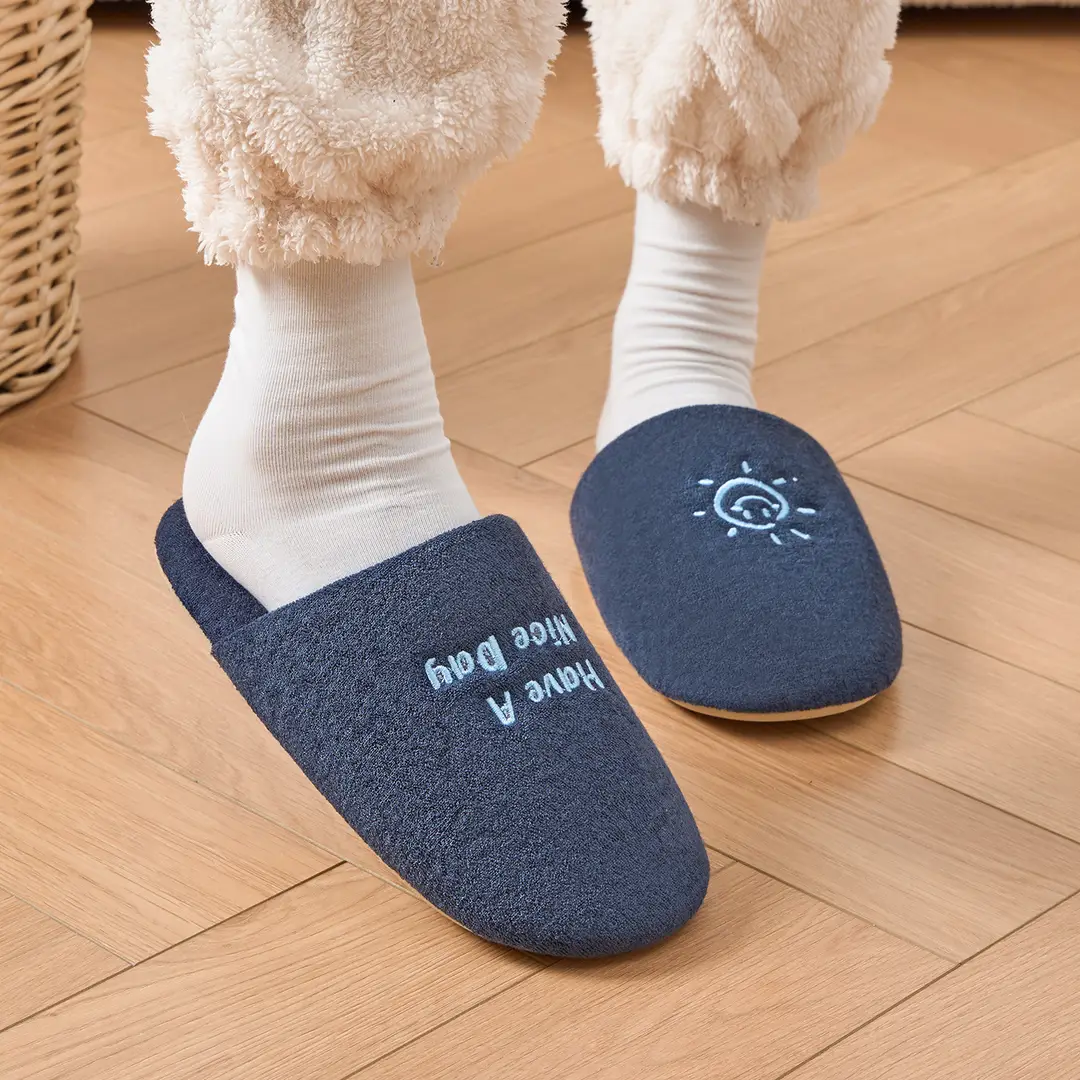 Jialiya Silent Cotton Slippers Men's Autumn and Winter Indoor Home Cute Warm Anti-Slip Plush Slippers Women's Cross-Border Wholesale - Image 5