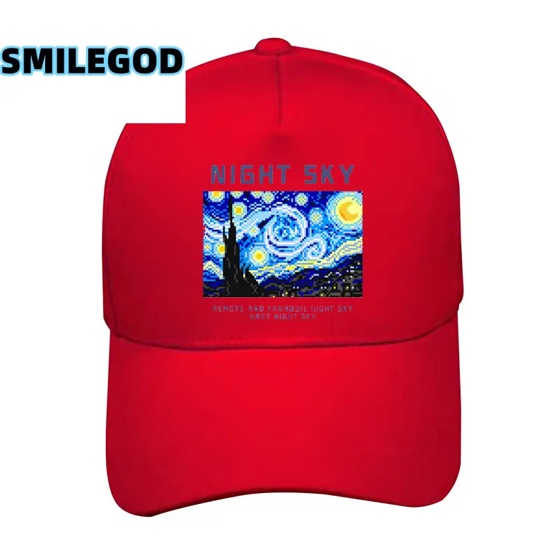 Men's White Van Gogh Cap with Painting Design - Image 4