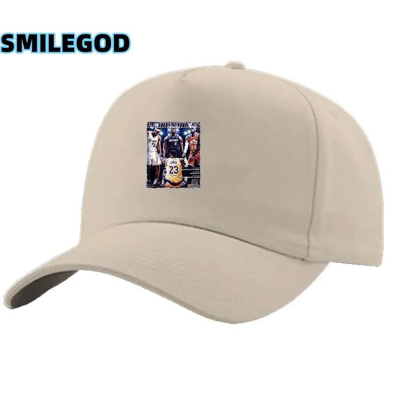 Black Printed Baseball Cap with American Logo - Image 4