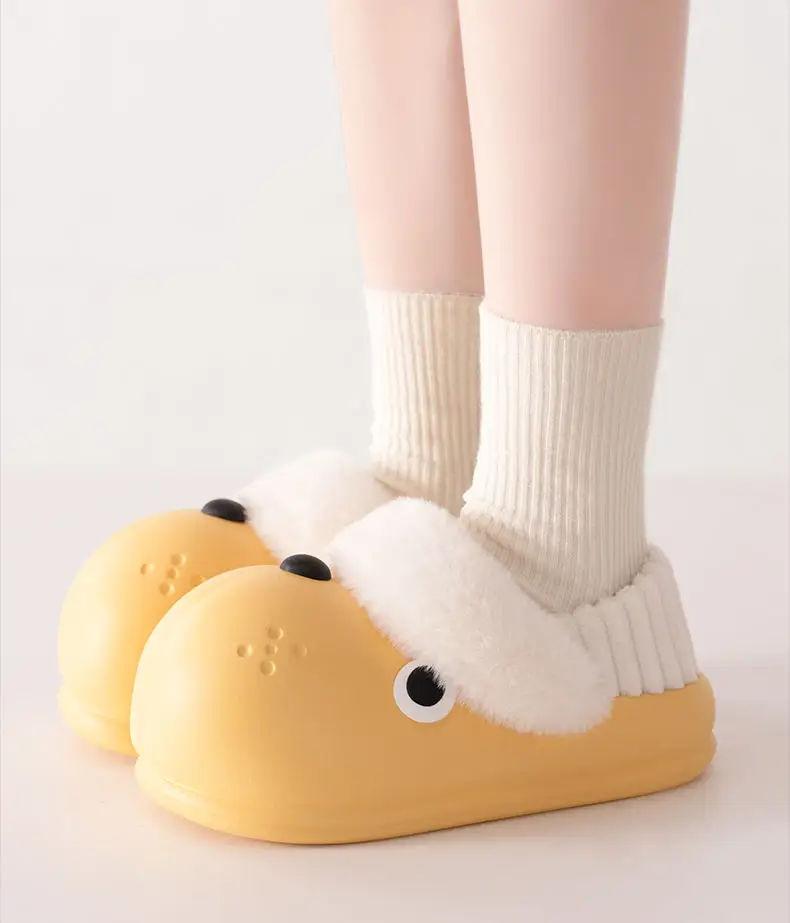 Cute Dog Slippers Winter Warm Eva Socks for Women — feature 24