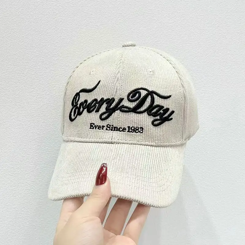 2025 Cotton Knitted Baseball Cap Women Men Black