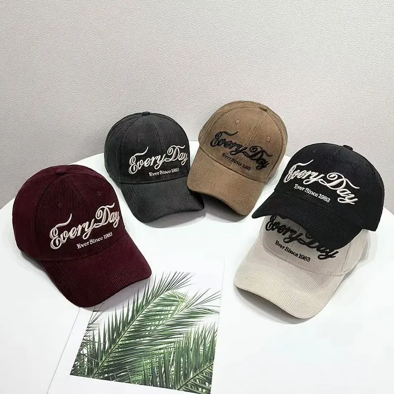2025 Cotton Knitted Baseball Cap Women Men Black — feature 1