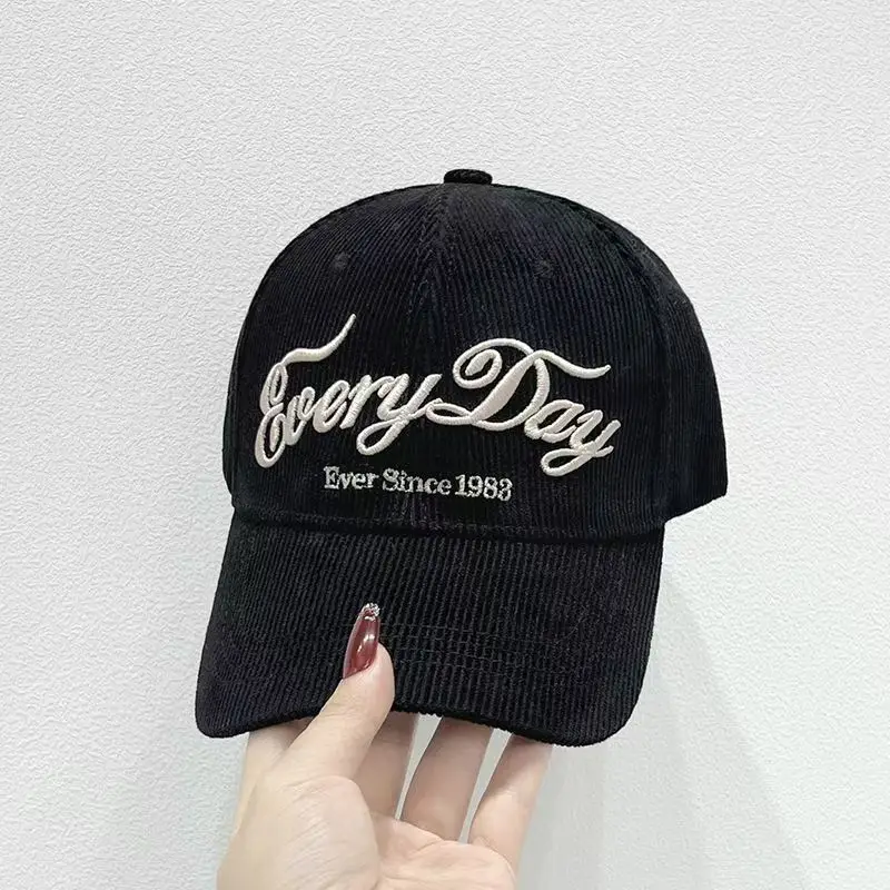 2025 Cotton Knitted Baseball Cap Women Men Black — feature 8