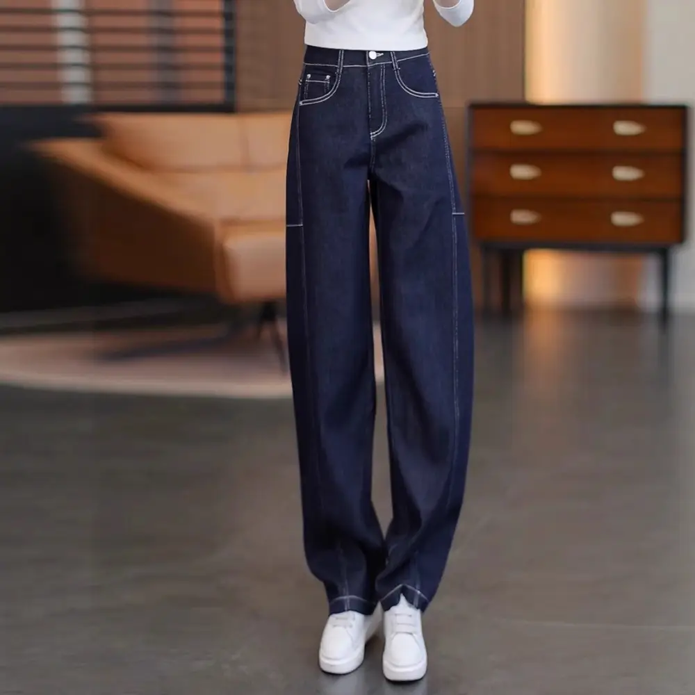 Dark Blue Scimitar Jeans Women Summer 2025 - Image 3