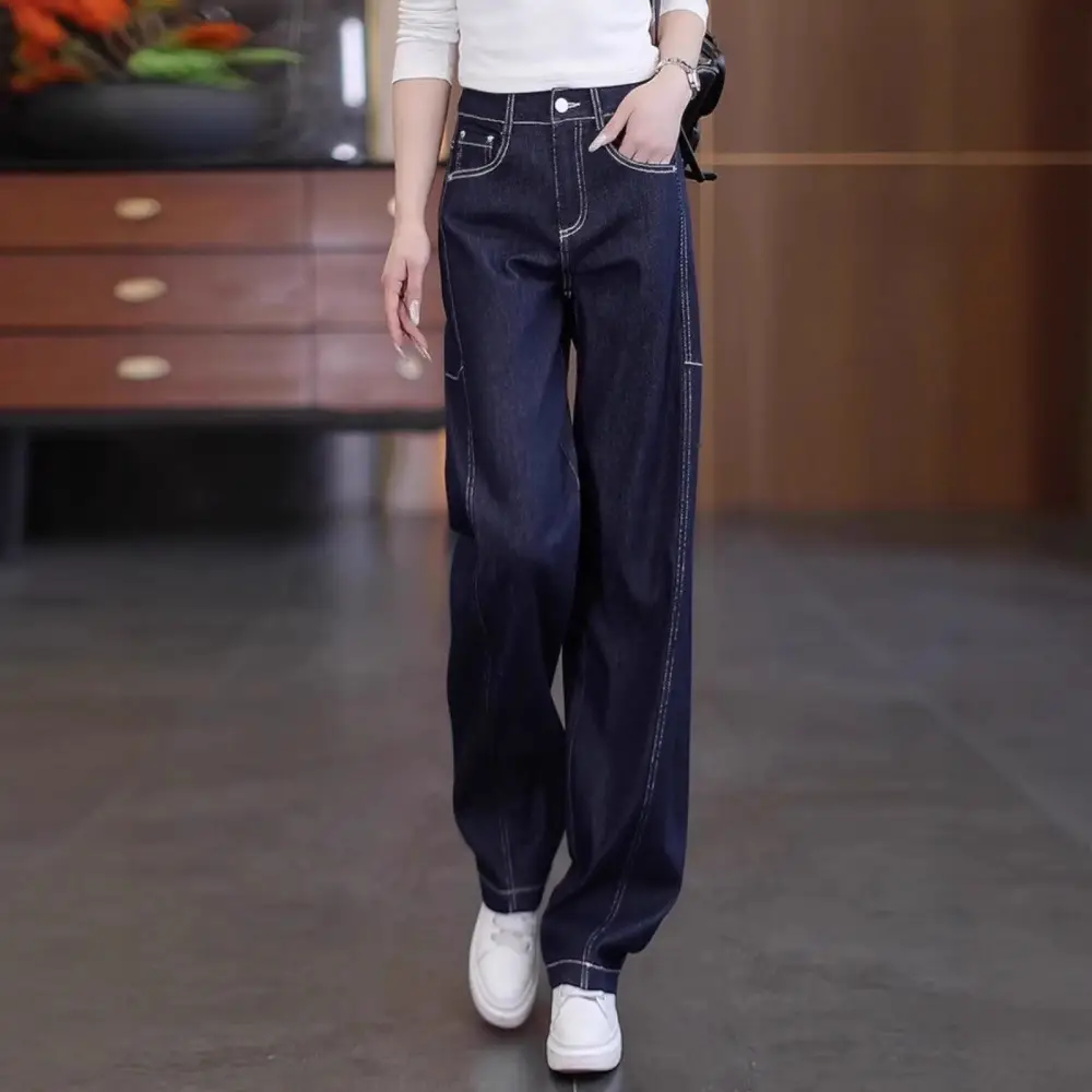 Dark Blue Scimitar Jeans Women Summer 2025 - Image 5