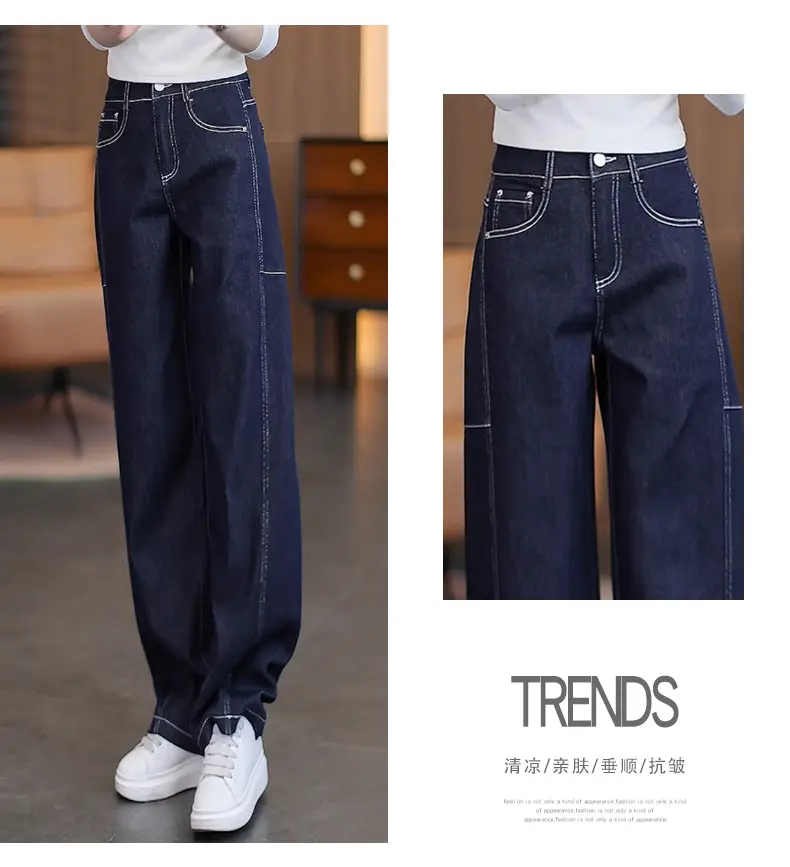 Dark Blue Scimitar Jeans Women Summer 2025 — feature 12