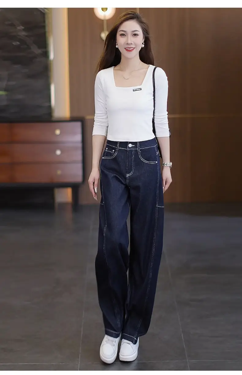 Dark Blue Scimitar Jeans Women Summer 2025 — feature 15