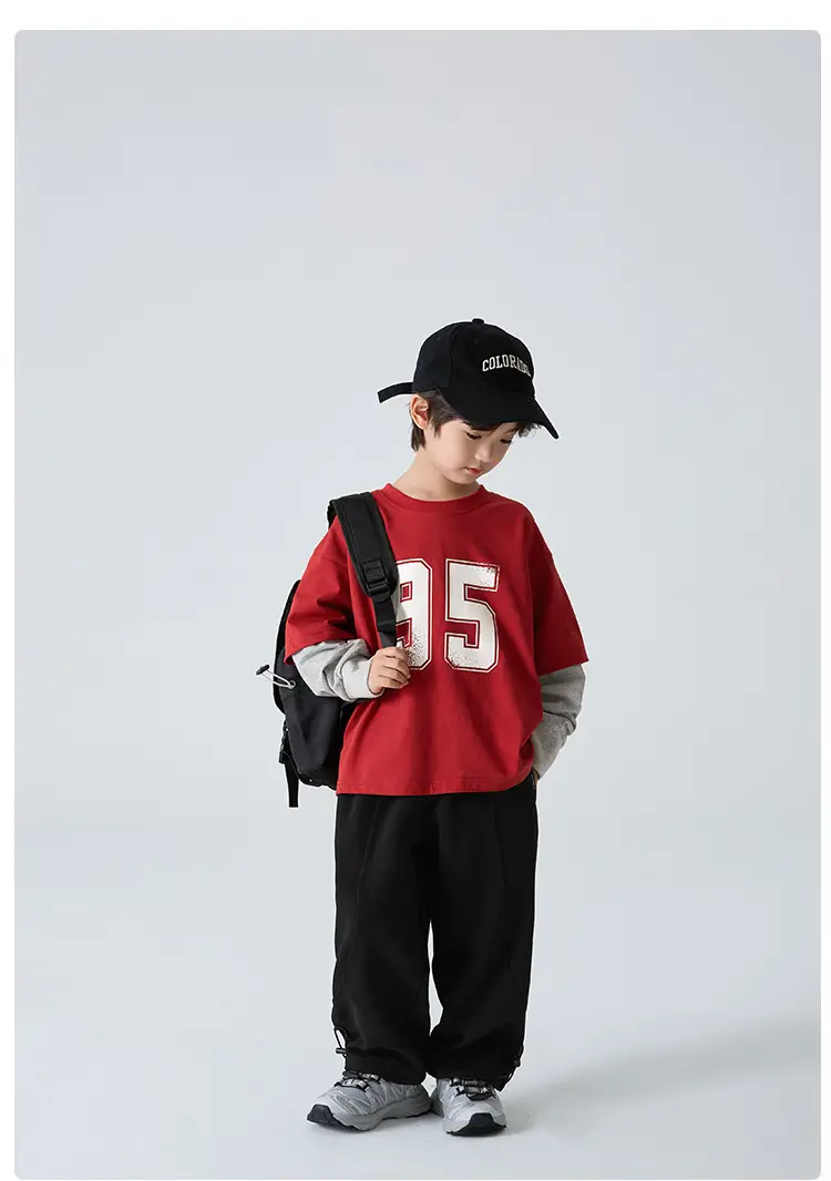 Haima Kids Red 95 T-Shirt Spring Outfit — feature 11