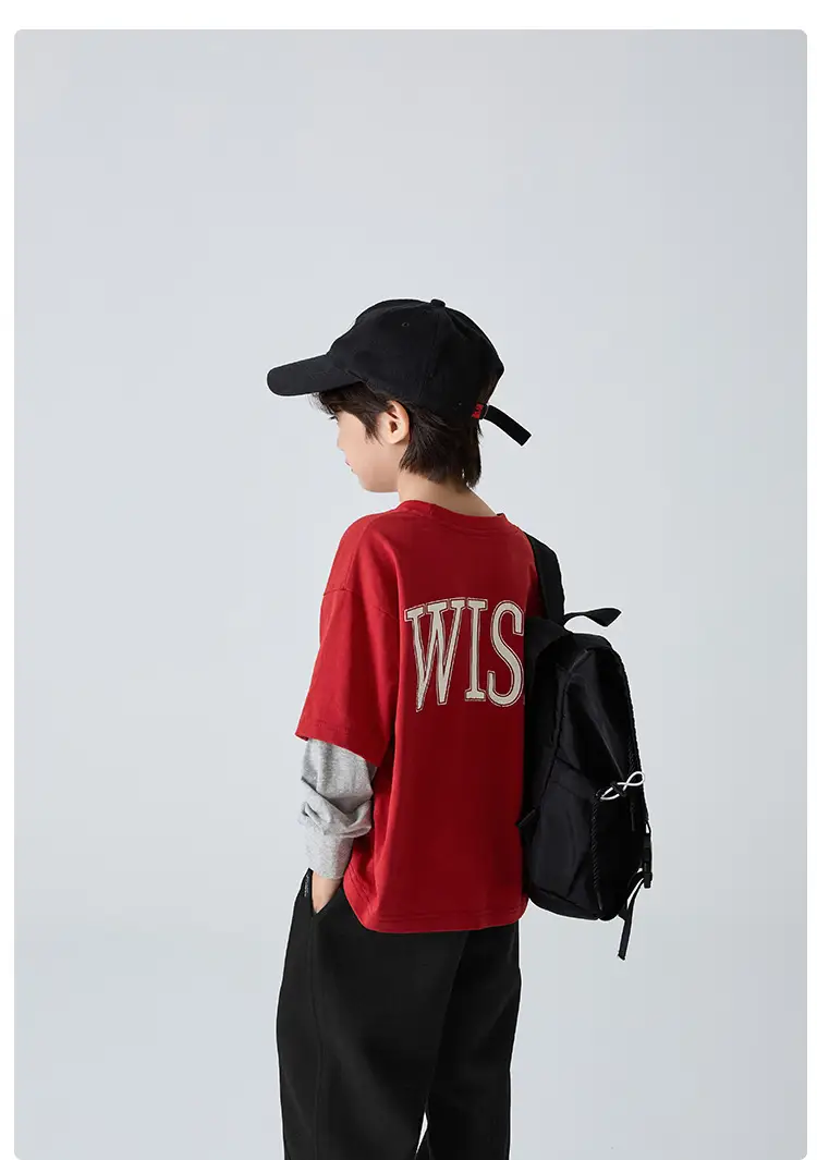 Haima Kids Red 95 T-Shirt Spring Outfit — feature 13