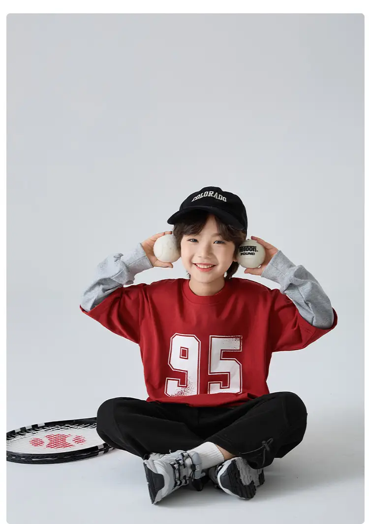 Haima Kids Red 95 T-Shirt Spring Outfit — feature 15