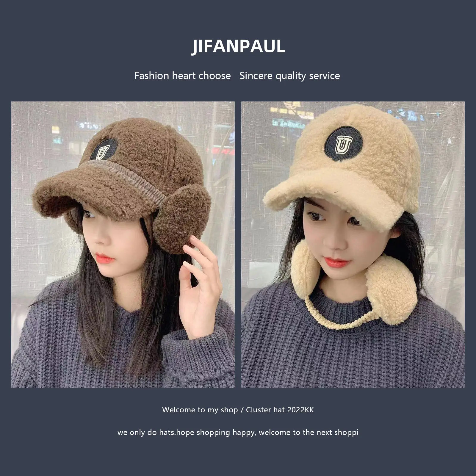 Women's Fleece Baseball Cap with Bear Ears 2025 Winter Warmth - Image 6