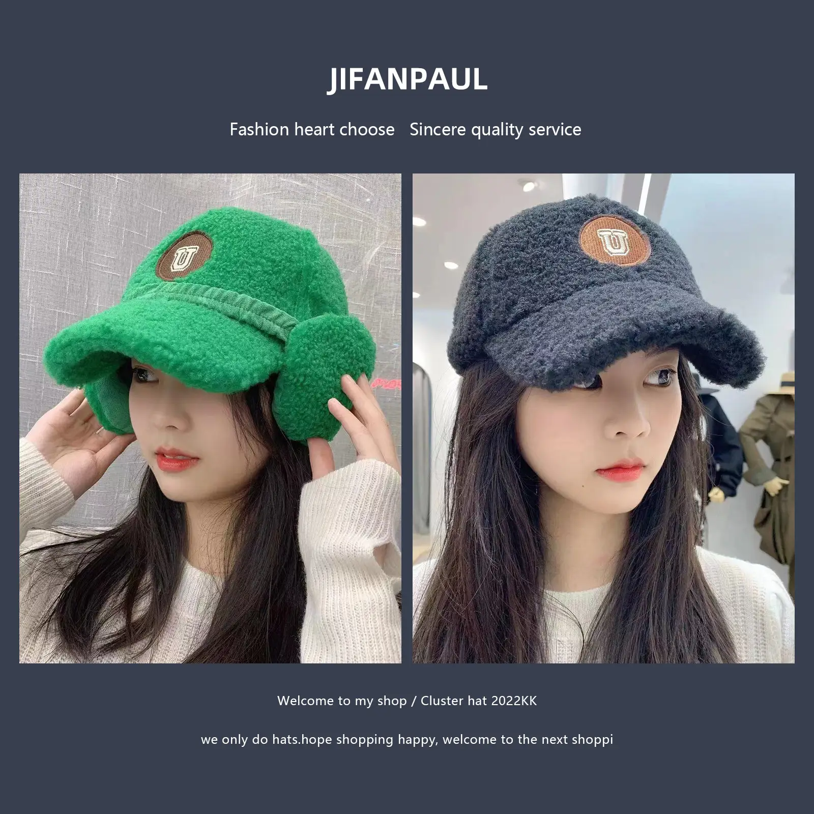 Women's Fleece Baseball Cap with Bear Ears 2025 Winter Warmth - Image 7