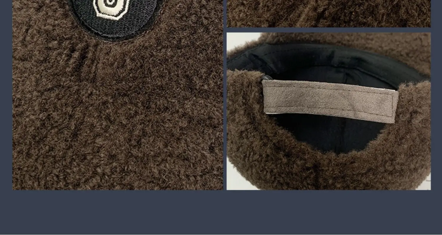 Women's Fleece Baseball Cap with Bear Ears 2025 Winter Warmth — feature 3