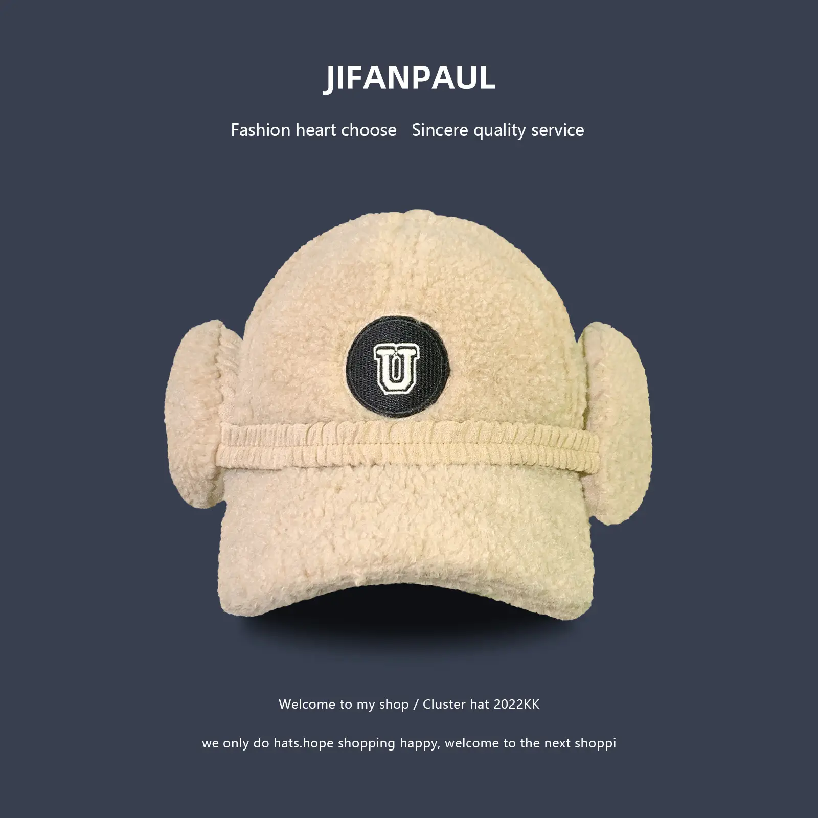 Women's Fleece Baseball Cap with Bear Ears 2025 Winter Warmth - Image 2