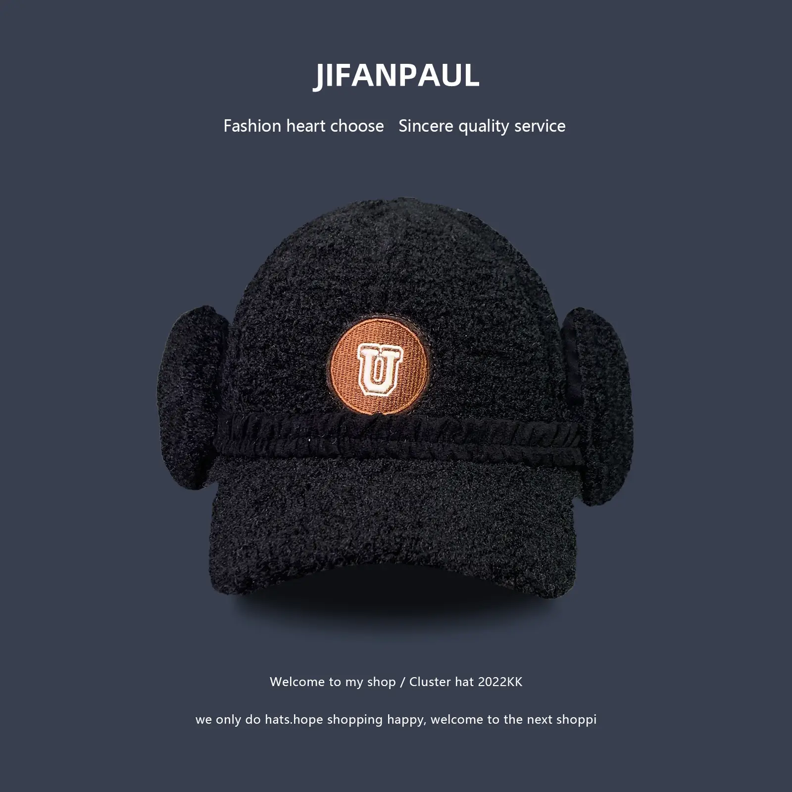 Women's Fleece Baseball Cap with Bear Ears 2025 Winter Warmth - Image 3