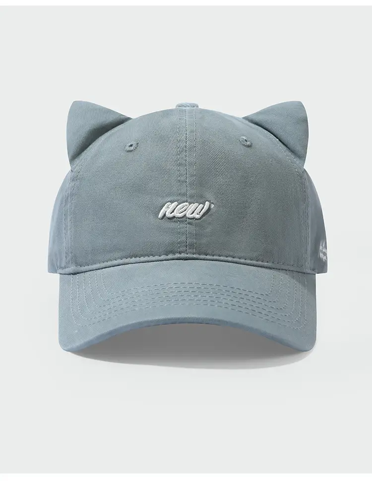 Cat Ear Baseball Caps with Letter Embroidery — feature 8