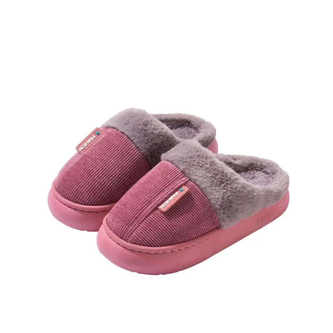 Cotton Slippers for Women, Winter Home Indoor Thick-Soled Non-Slip Thickeneded Slippers for the Elderly, Cold-Proof and Warm Cotton Shoes for Men