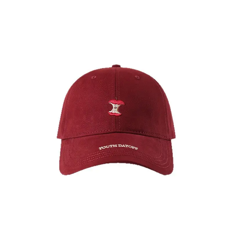 Korean Style Duckbill Cap for Women Men Maroon Black - Image 11