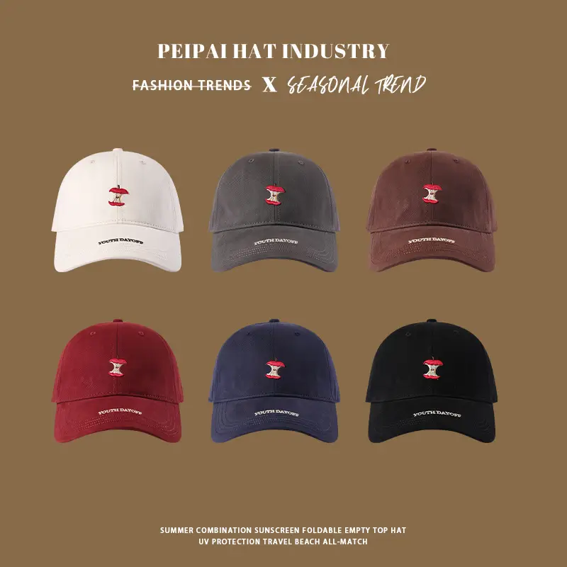 Korean Style Duckbill Cap for Women Men Maroon Black — feature 3