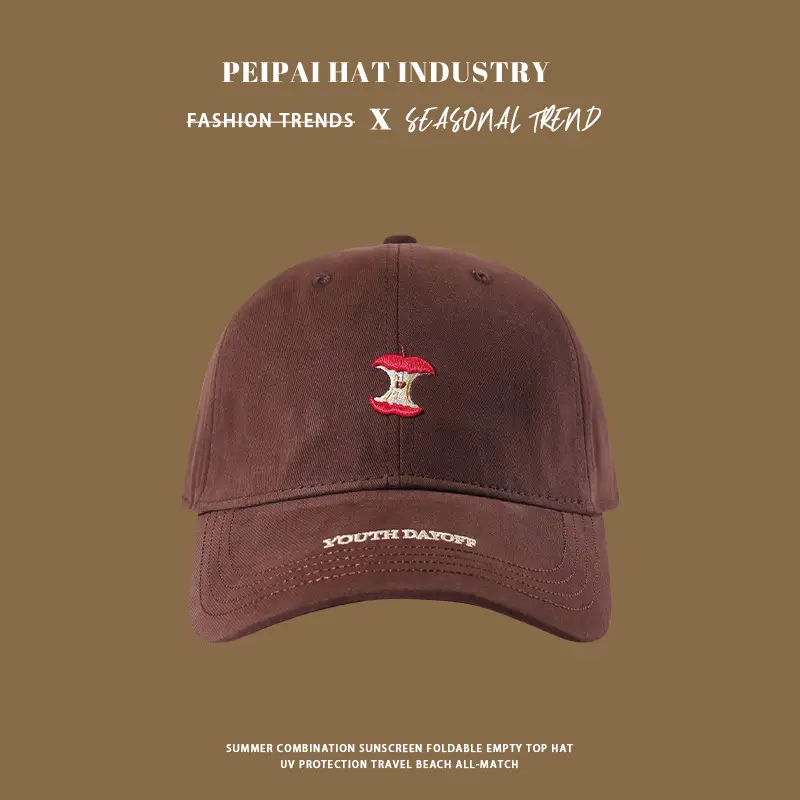 Korean Style Duckbill Cap for Women Men Maroon Black — feature 5