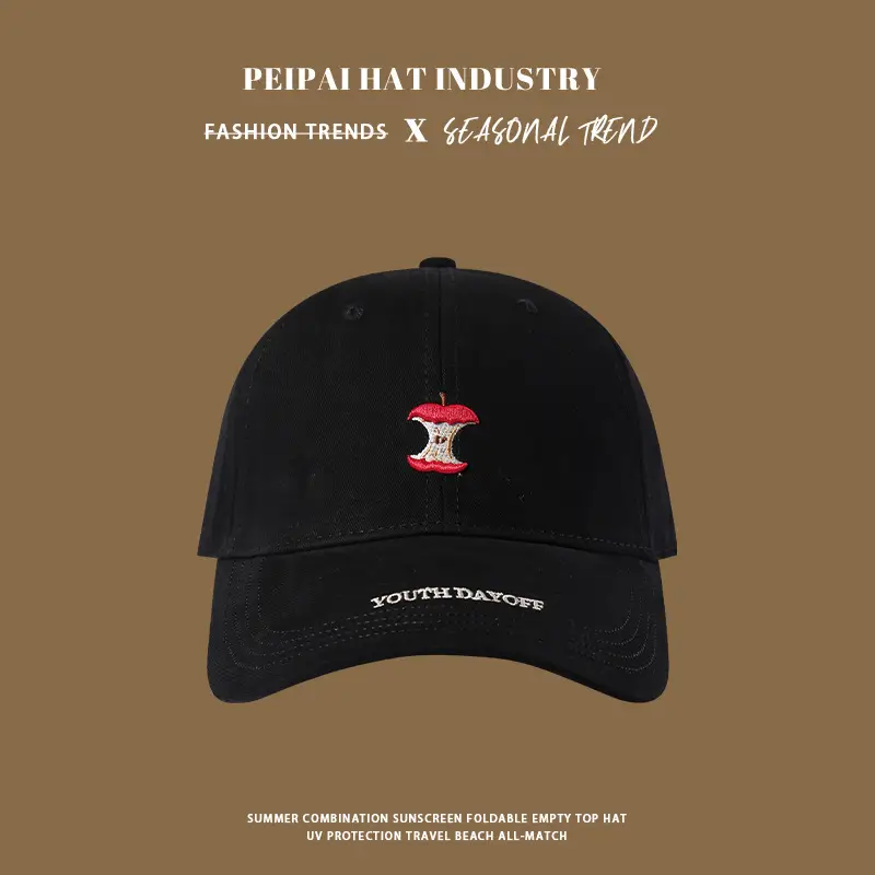 Korean Style Duckbill Cap for Women Men Maroon Black — feature 9