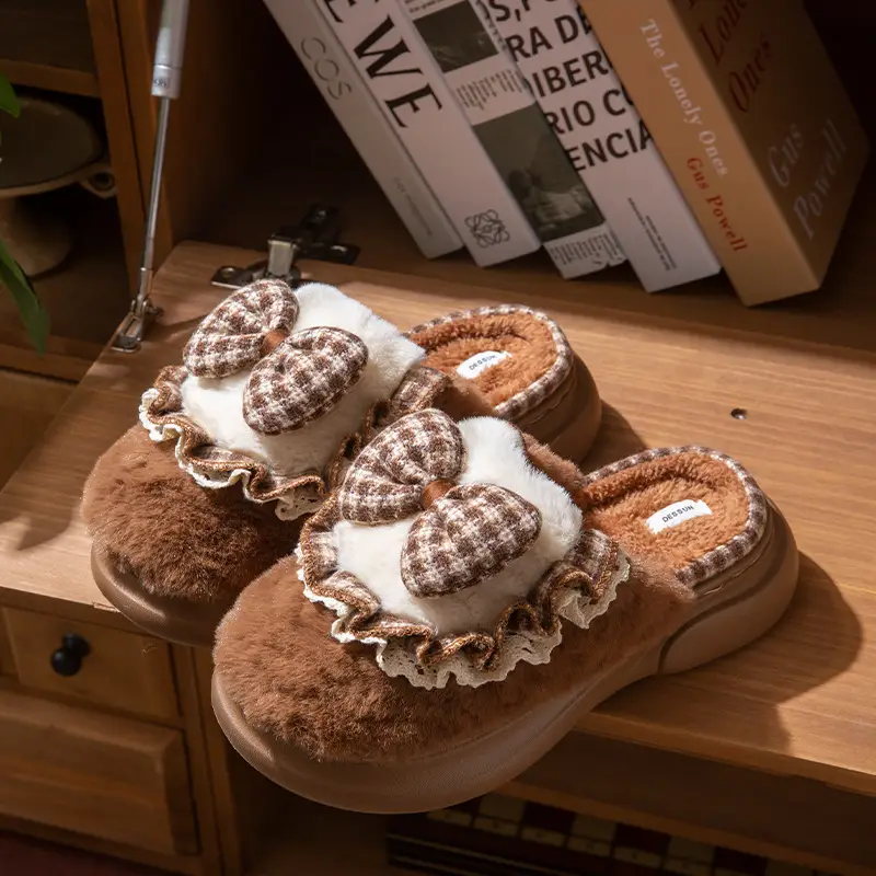 Maternity Cotton Slippers for Couples, Indoor Home Use, Warm, Non-Slip, Wear-Resistant, Odor-Resistant, Suitable for Outdoor Wear, Thick-Soled Plush Cotton Shoes - Image 6