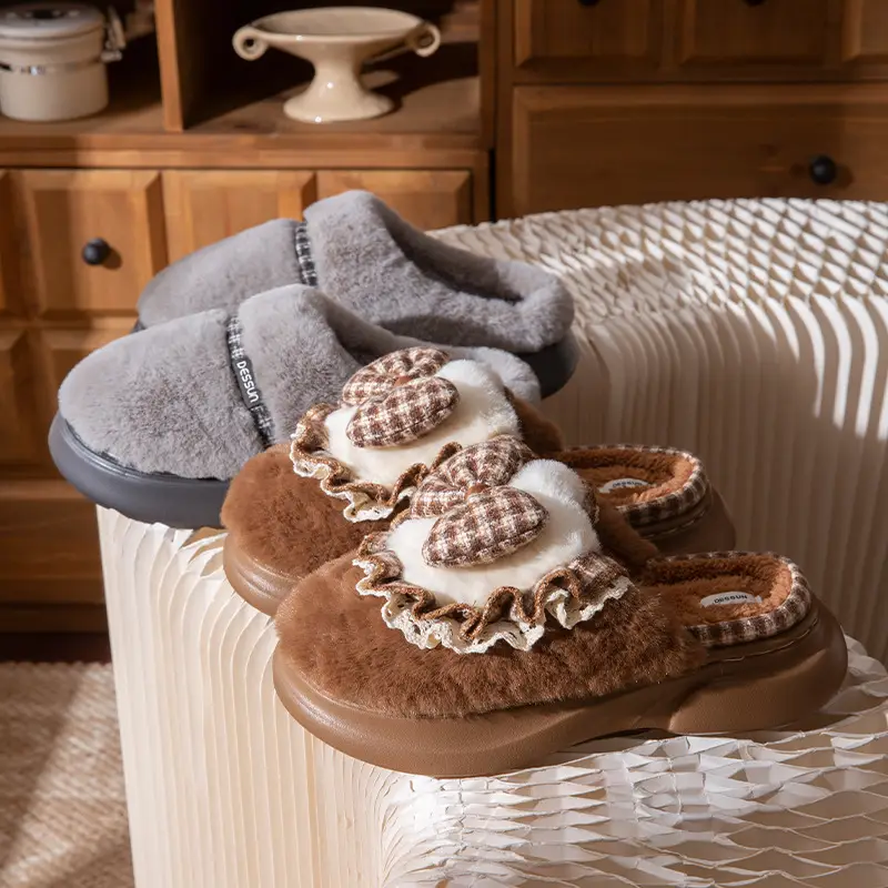 Maternity Cotton Slippers for Couples, Indoor Home Use, Warm, Non-Slip, Wear-Resistant, Odor-Resistant, Suitable for Outdoor Wear, Thick-Soled Plush Cotton Shoes - Image 7