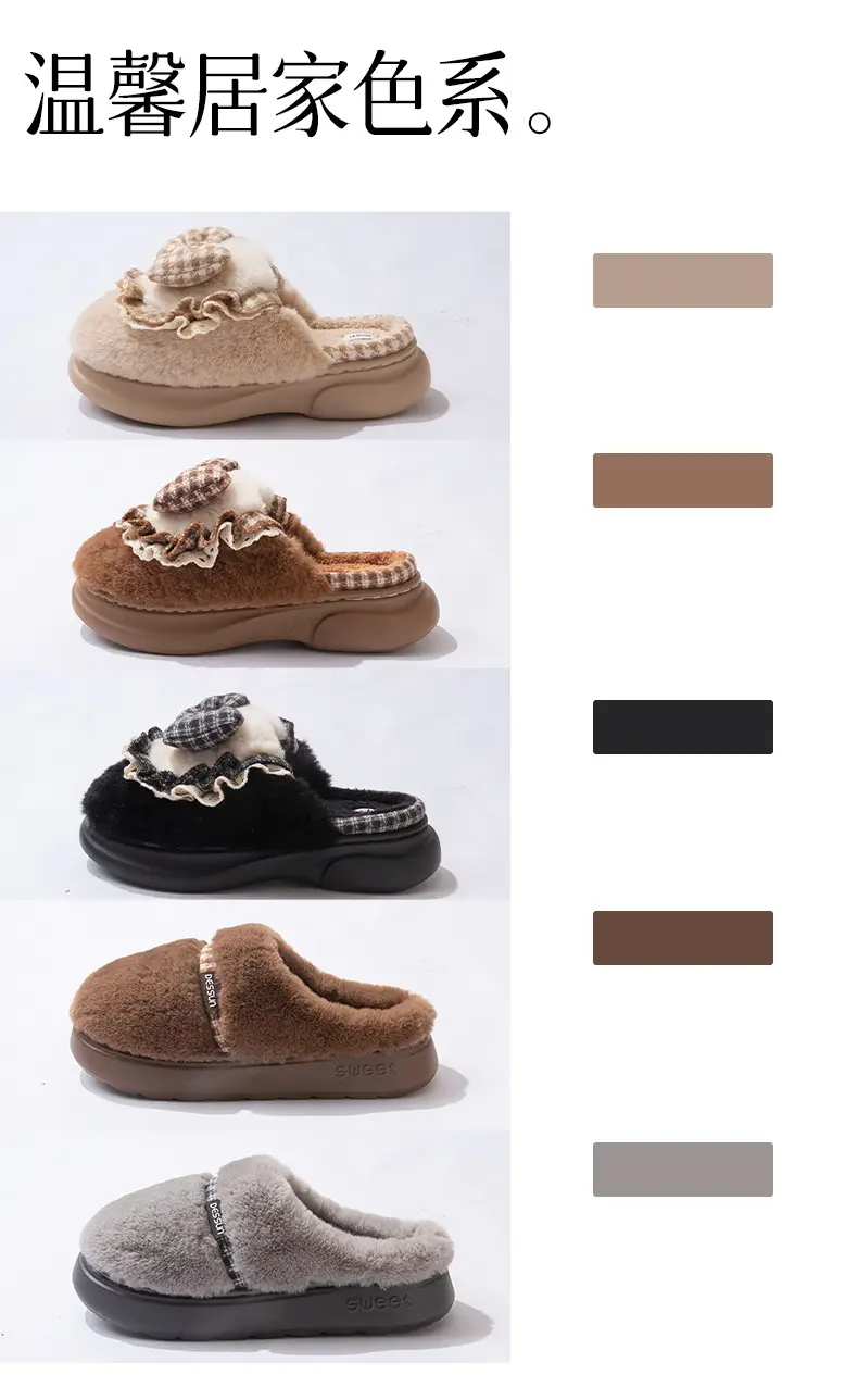 Maternity Cotton Slippers for Couples, Indoor Home Use, Warm, Non-Slip, Wear-Resistant, Odor-Resistant, Suitable for Outdoor Wear, Thick-Soled Plush Cotton Shoes — feature 7