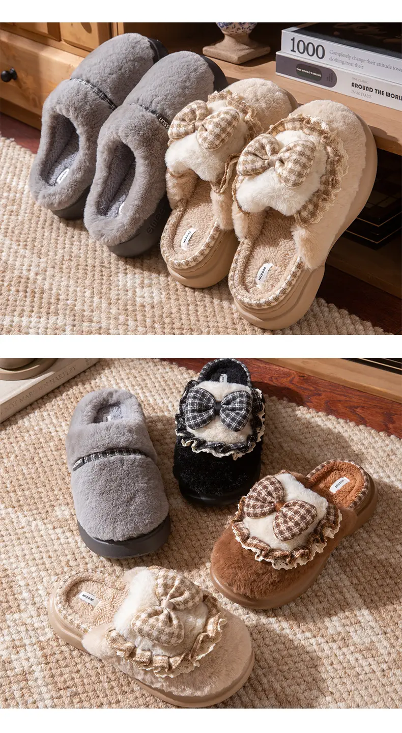 Maternity Cotton Slippers for Couples, Indoor Home Use, Warm, Non-Slip, Wear-Resistant, Odor-Resistant, Suitable for Outdoor Wear, Thick-Soled Plush Cotton Shoes — feature 8