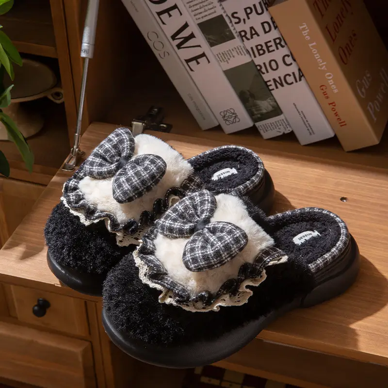 Maternity Cotton Slippers for Couples, Indoor Home Use, Warm, Non-Slip, Wear-Resistant, Odor-Resistant, Suitable for Outdoor Wear, Thick-Soled Plush Cotton Shoes - Image 2